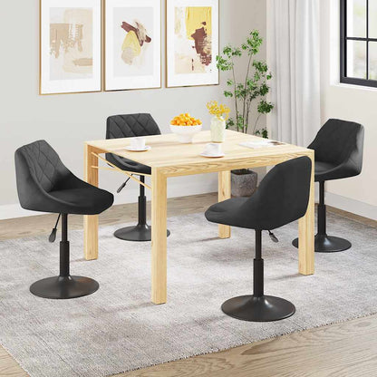 vidaXL Chaises de salle à manger 4 pcs pivotantes velours noir