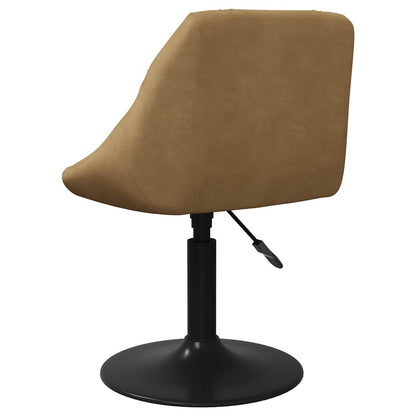 vidaXL Chaises de salle à manger pivotantes 4 pcs Velours marron