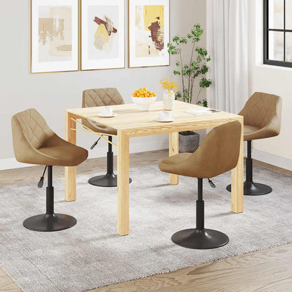 vidaXL Chaises de salle à manger pivotantes 4 pcs Velours marron