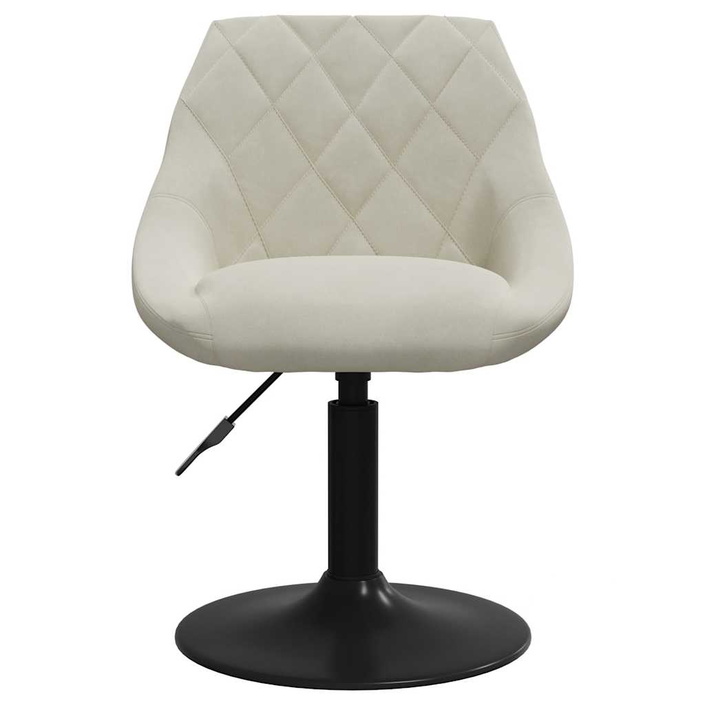 vidaXL Chaises de salle à manger 4 pcs Velours crème pivotantes