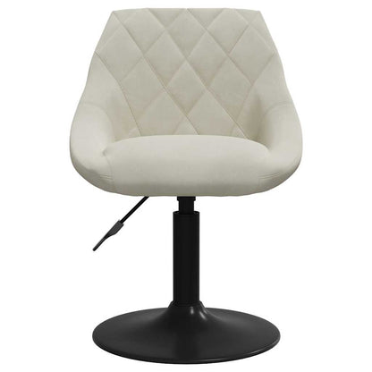 vidaXL Chaises de salle à manger 4 pcs Velours crème pivotantes