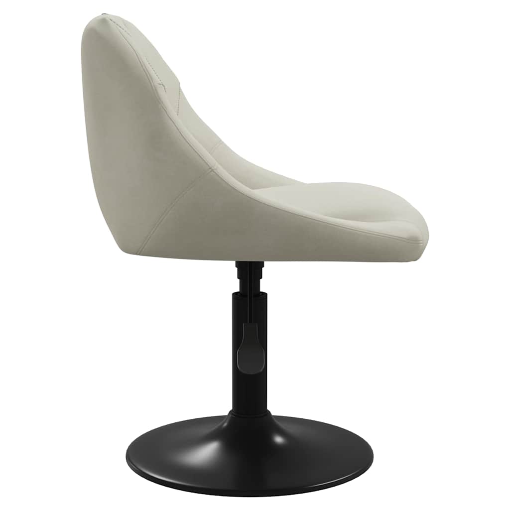 vidaXL Chaises de salle à manger 4 pcs Velours crème pivotantes