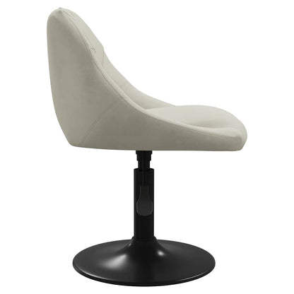 vidaXL Chaises de salle à manger 4 pcs Velours crème pivotantes