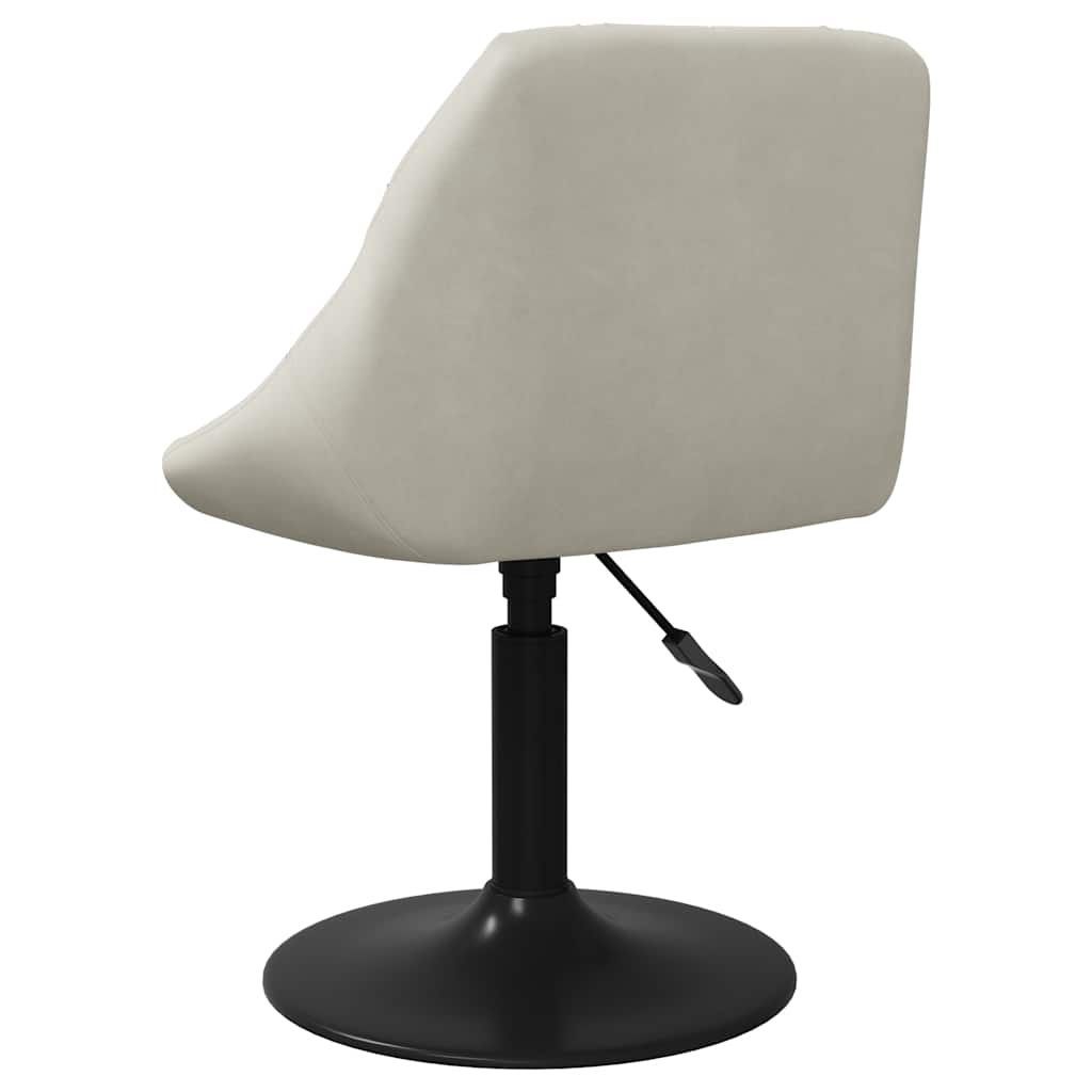 vidaXL Chaises de salle à manger 4 pcs Velours crème pivotantes