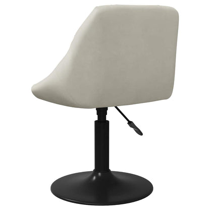 vidaXL Chaises de salle à manger 4 pcs Velours crème pivotantes