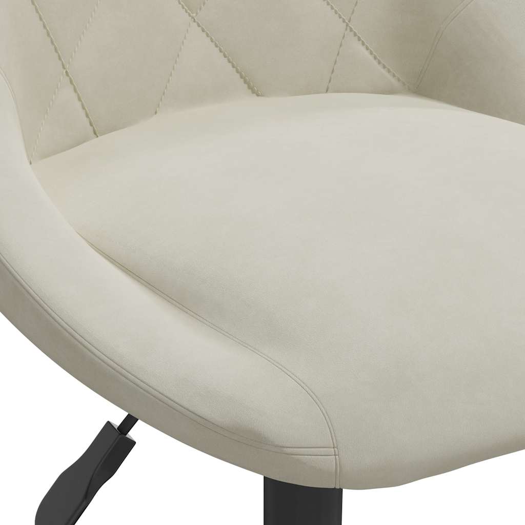 vidaXL Chaises de salle à manger 4 pcs Velours crème pivotantes