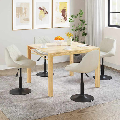 vidaXL Chaises de salle à manger 4 pcs Velours crème pivotantes