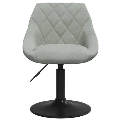 vidaXL Chaises de salle à manger 4 pcs pivotantes velours gris clair