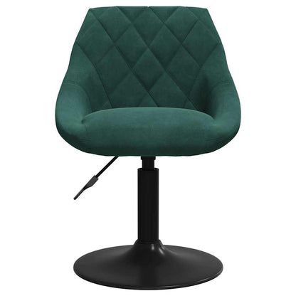 vidaXL Chaises de salle à manger pivotantes 4 pcs Vert foncé Velours