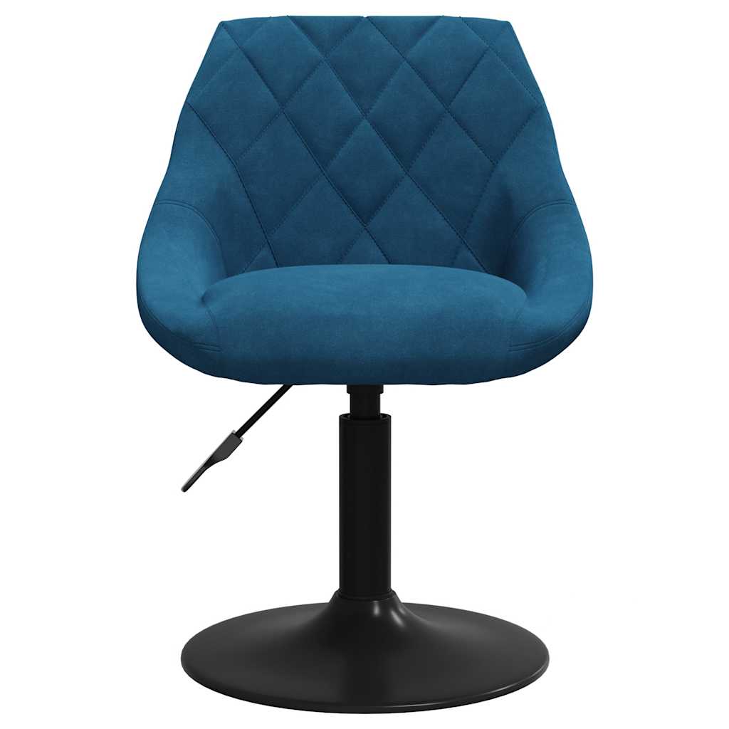 vidaXL Chaises de salle à manger 4 pcs pivotantes velours bleu