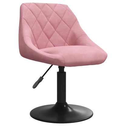 vidaXL Chaises de salle à manger 4 pcs pivotantes velours rose