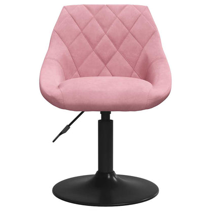 vidaXL Chaises de salle à manger 4 pcs pivotantes velours rose