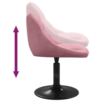 vidaXL Chaises de salle à manger 4 pcs pivotantes velours rose