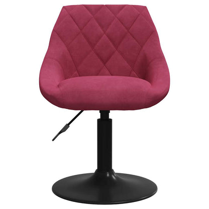 vidaXL Chaises de salle à manger 4 pcs pivotantes velours rouge vin