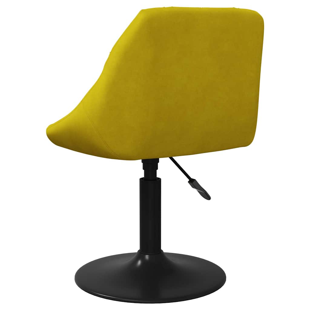 vidaXL Chaises de salle à manger 4 pcs pivotantes velours jaune moutarde