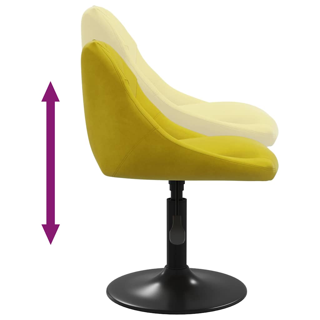 vidaXL Chaises de salle à manger 4 pcs pivotantes velours jaune moutarde