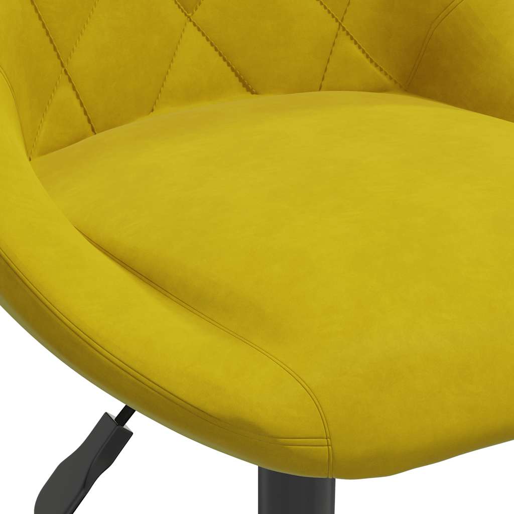 vidaXL Chaises de salle à manger 4 pcs pivotantes velours jaune moutarde