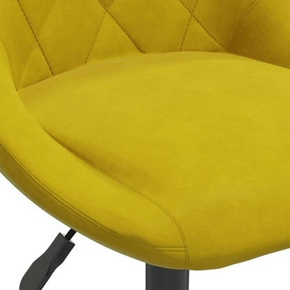vidaXL Chaises de salle à manger 4 pcs pivotantes velours jaune moutarde
