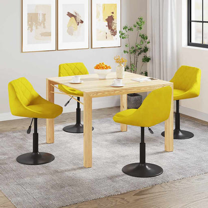 vidaXL Chaises de salle à manger 4 pcs pivotantes velours jaune moutarde