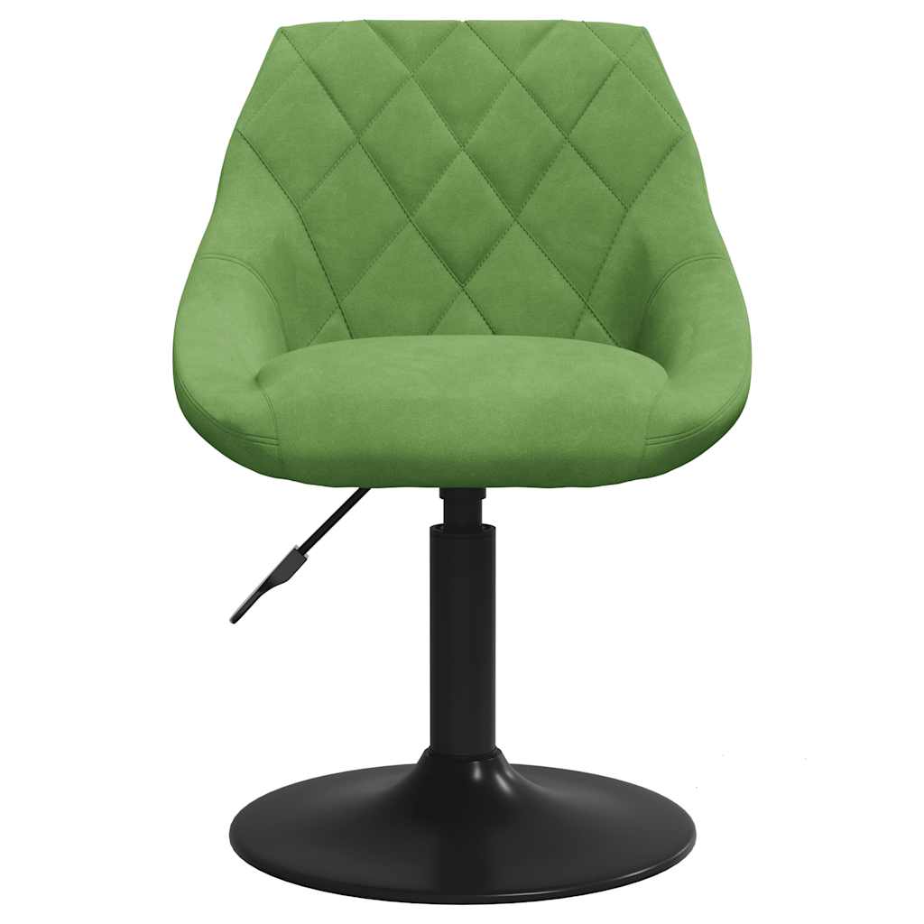 vidaXL Chaises de salle à manger 6 pcs pivotantes velours vert clair