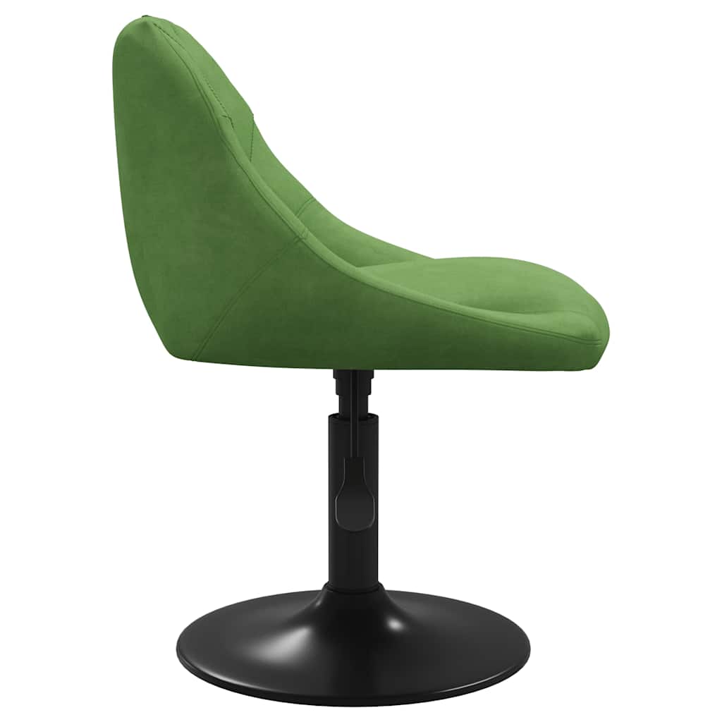 vidaXL Chaises de salle à manger 6 pcs pivotantes velours vert clair