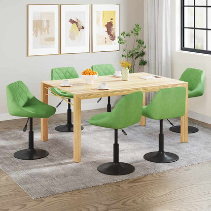 vidaXL Chaises de salle à manger 6 pcs pivotantes velours vert clair