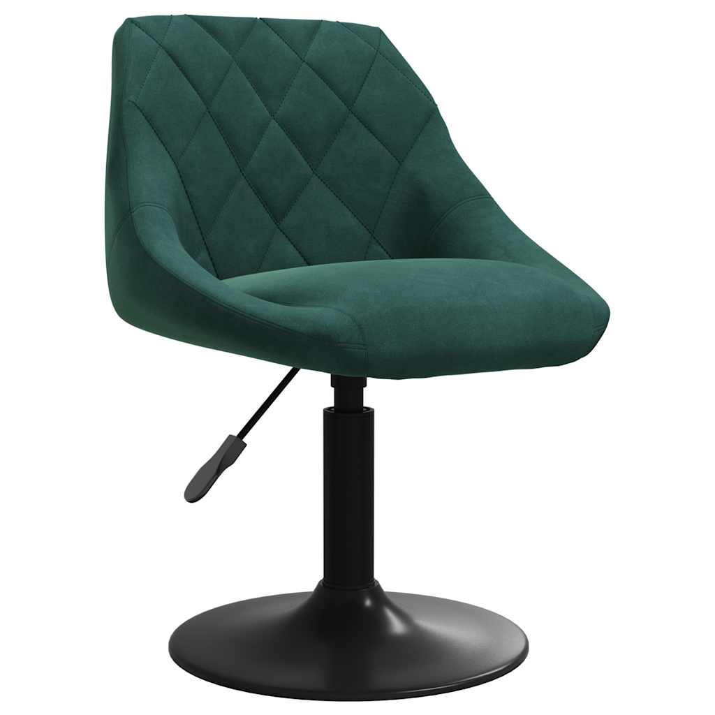 vidaXL Chaises de salle à manger pivotantes 6 pcs Velours vert foncé