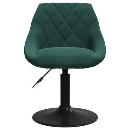 vidaXL Chaises de salle à manger pivotantes 6 pcs Velours vert foncé