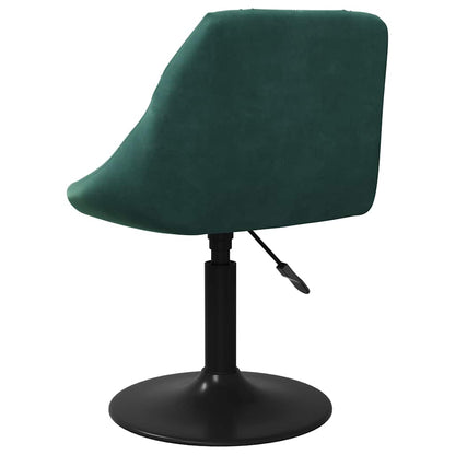 vidaXL Chaises de salle à manger pivotantes 6 pcs Velours vert foncé