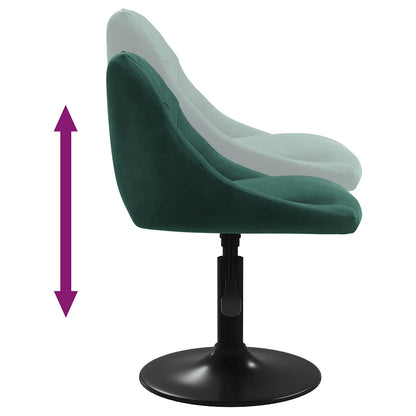 vidaXL Chaises de salle à manger pivotantes 6 pcs Velours vert foncé