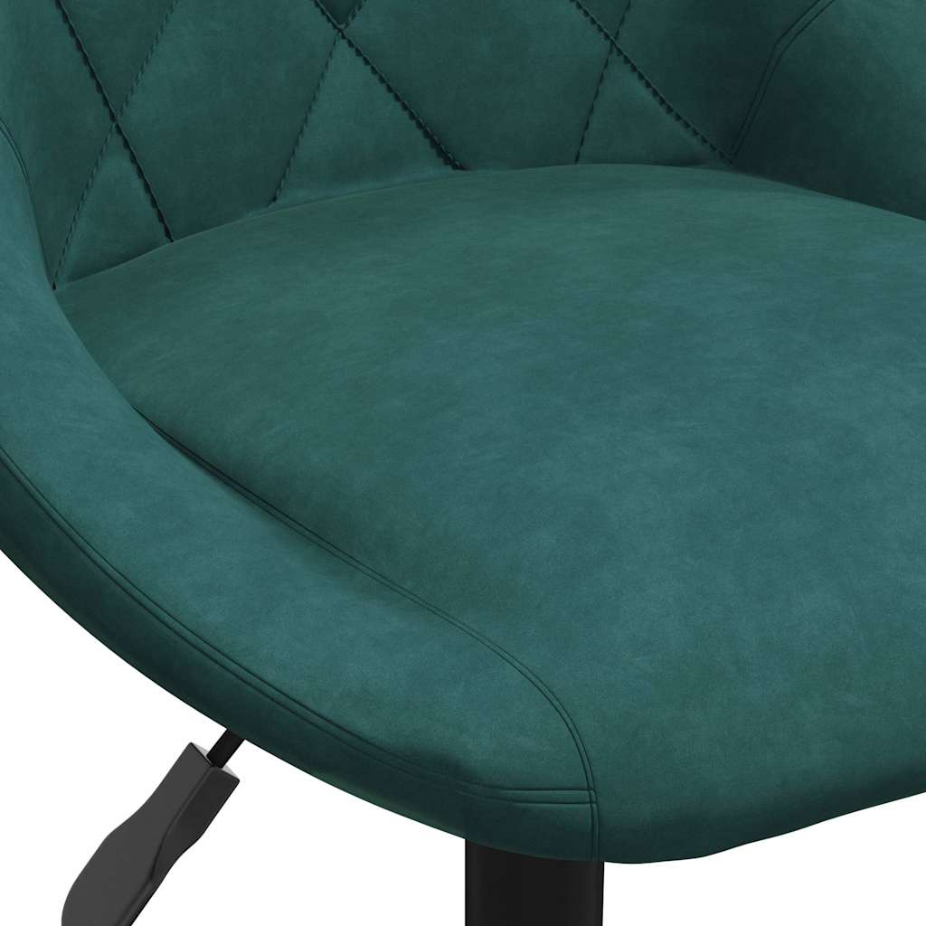 vidaXL Chaises de salle à manger pivotantes 6 pcs Velours vert foncé