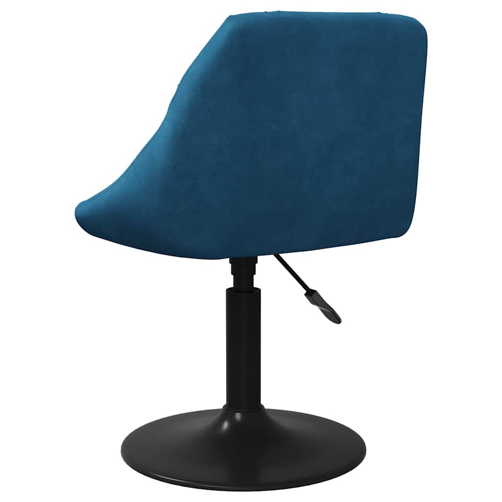 vidaXL Chaises de salle à manger 6 pcs pivotantes velours bleu