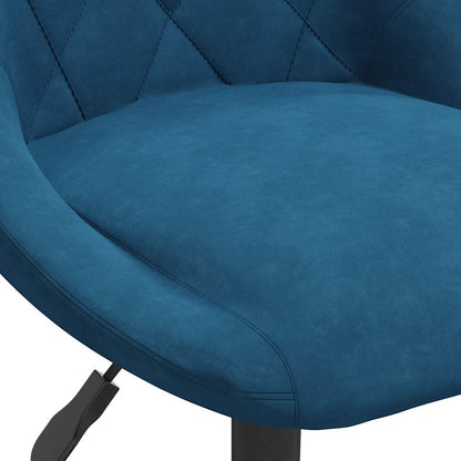 vidaXL Chaises de salle à manger 6 pcs pivotantes velours bleu