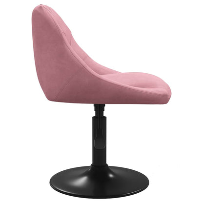 vidaXL Chaises de salle à manger 6 pcs pivotantes velours rose