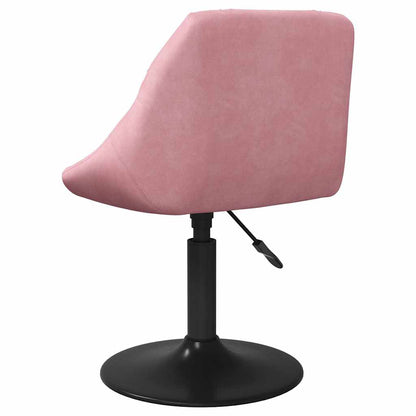 vidaXL Chaises de salle à manger 6 pcs pivotantes velours rose