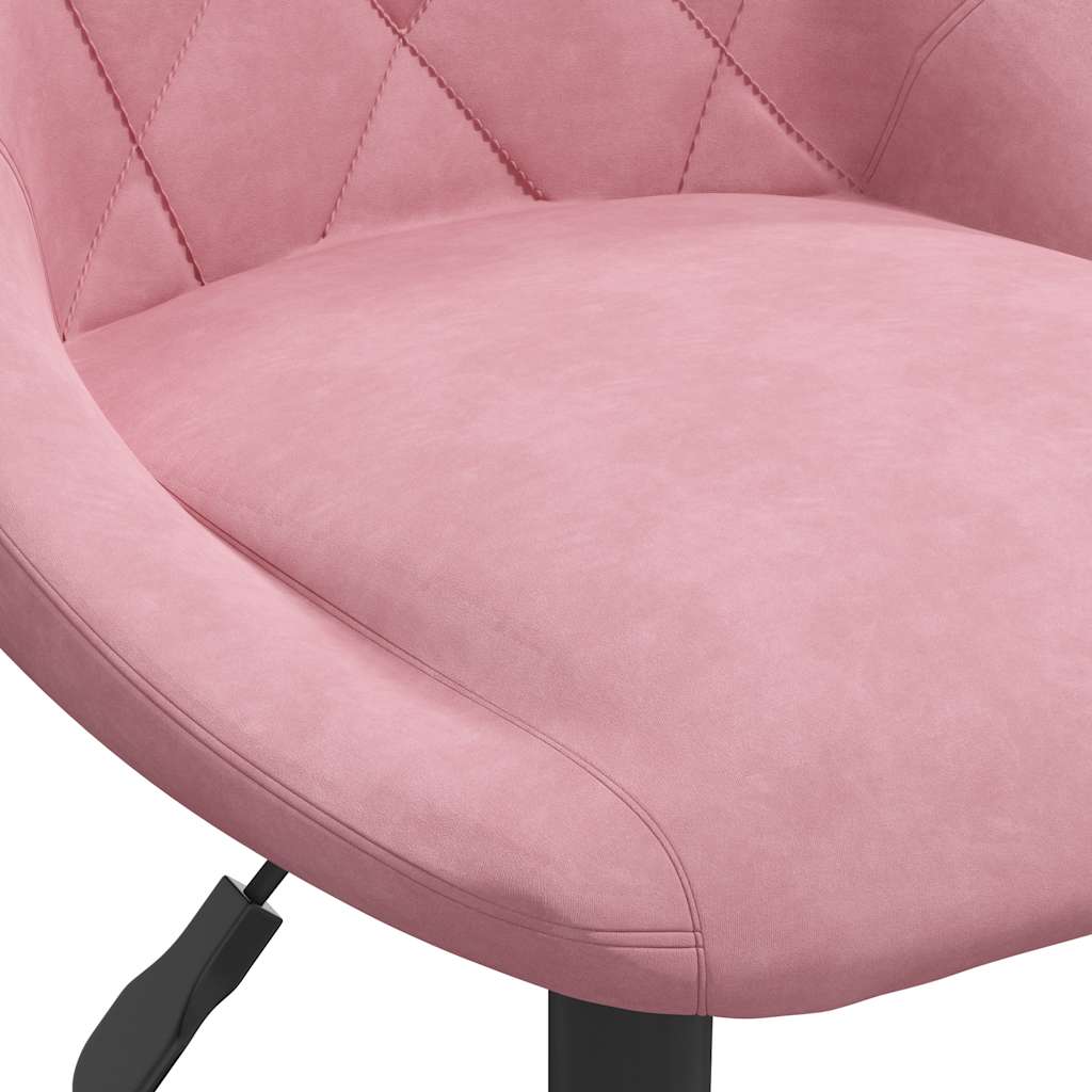 vidaXL Chaises de salle à manger 6 pcs pivotantes velours rose