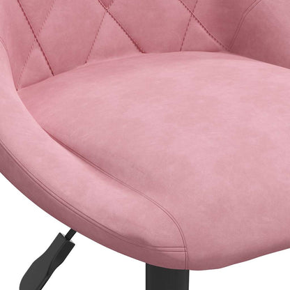 vidaXL Chaises de salle à manger 6 pcs pivotantes velours rose