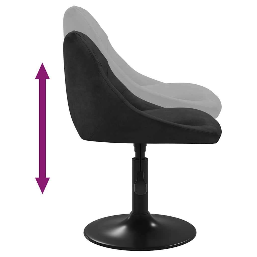 vidaXL Chaise de salle à manger velours noir