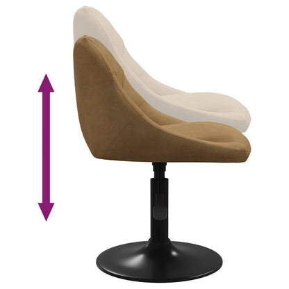 vidaXL Chaise de salle à manger marron velours