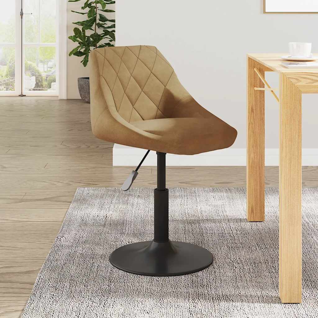 vidaXL Chaise de salle à manger marron velours