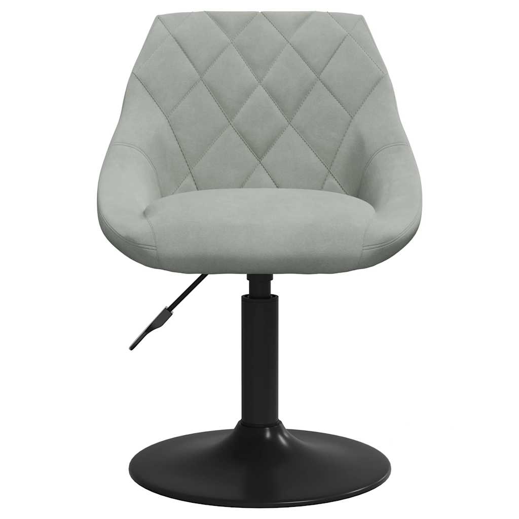 vidaXL Chaise de salle à manger gris clair velours