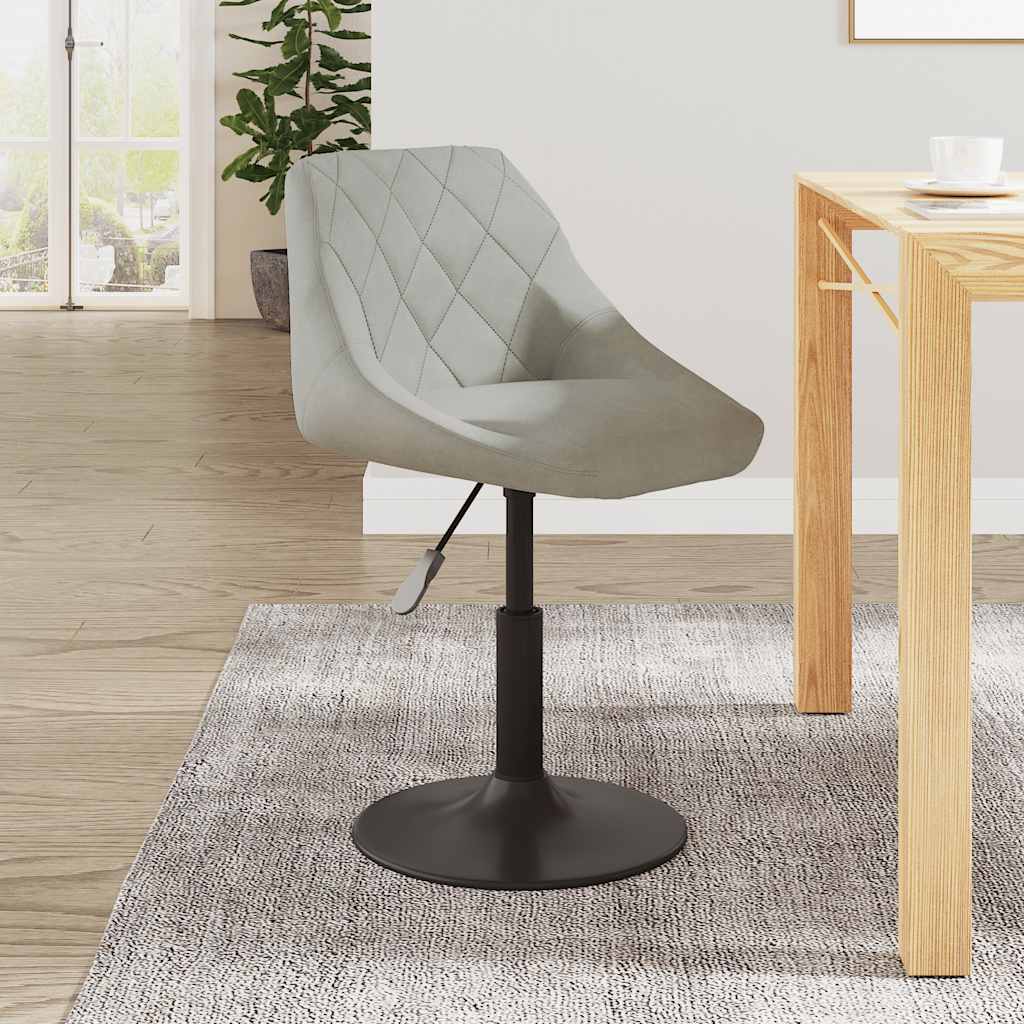 vidaXL Chaise de salle à manger gris clair velours