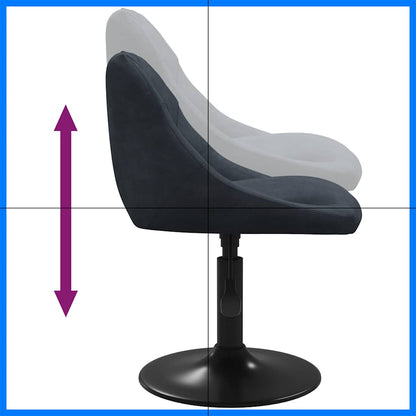 vidaXL Chaise de salle à manger gris foncé velours