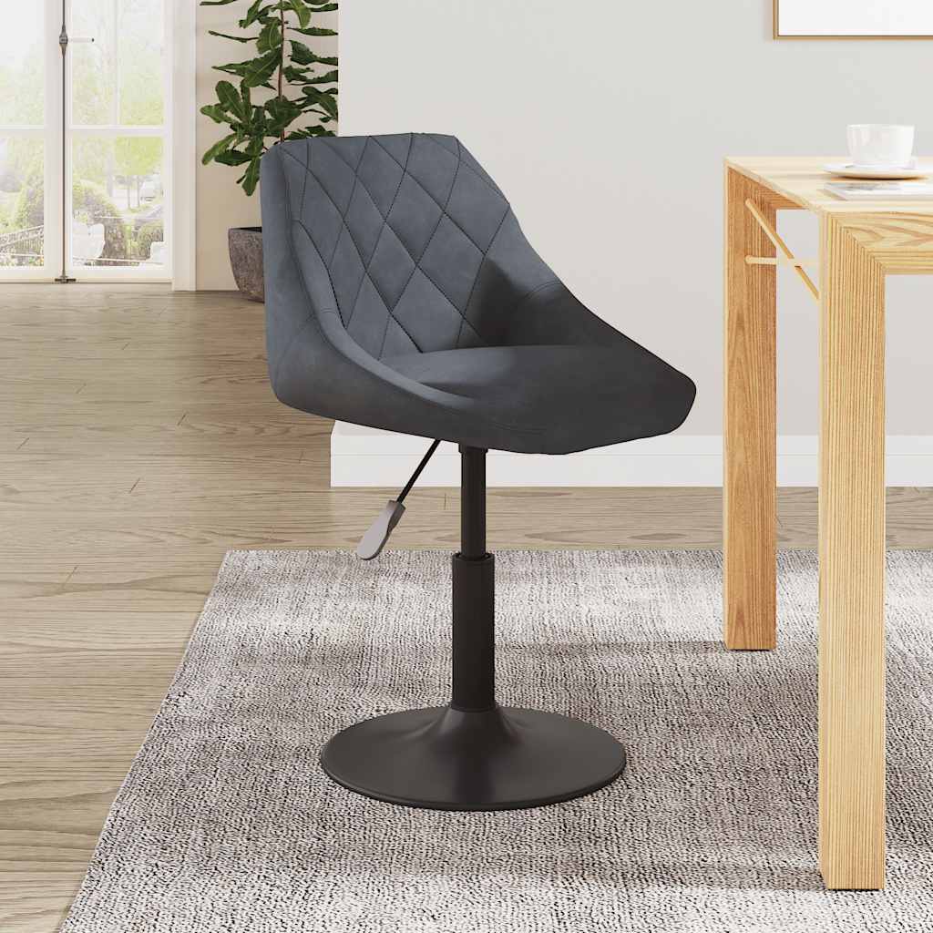 vidaXL Chaise de salle à manger gris foncé velours