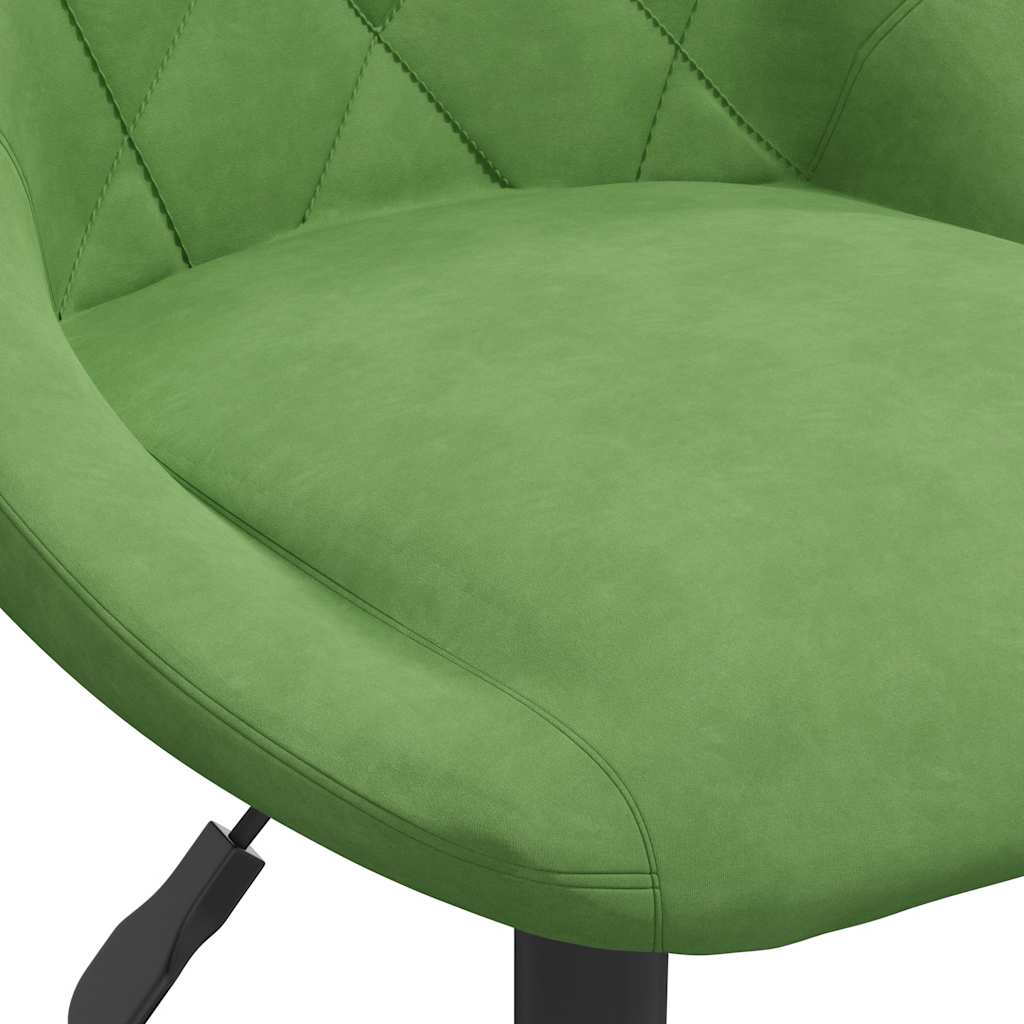 vidaXL Chaise de salle à manger velours vert clair
