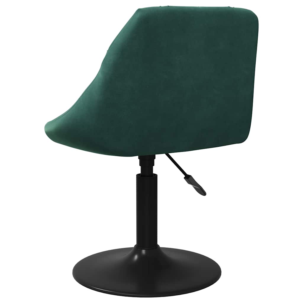 vidaXL Chaise de salle à manger Velours vert foncé