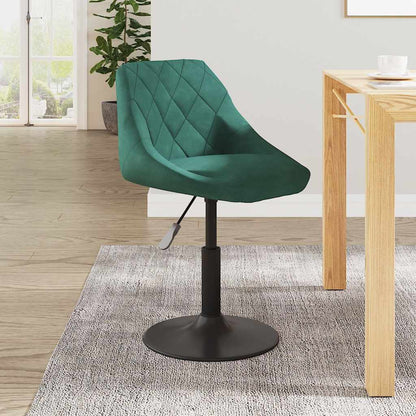 vidaXL Chaise de salle à manger Velours vert foncé