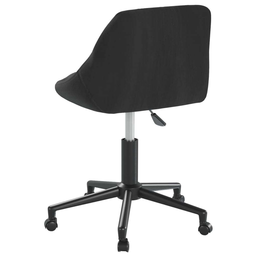 vidaXL Chaises de salle à manger 4 pcs pivotantes velours noir