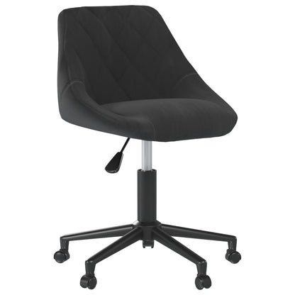 vidaXL Chaise de salle à manger pivotante velours noir
