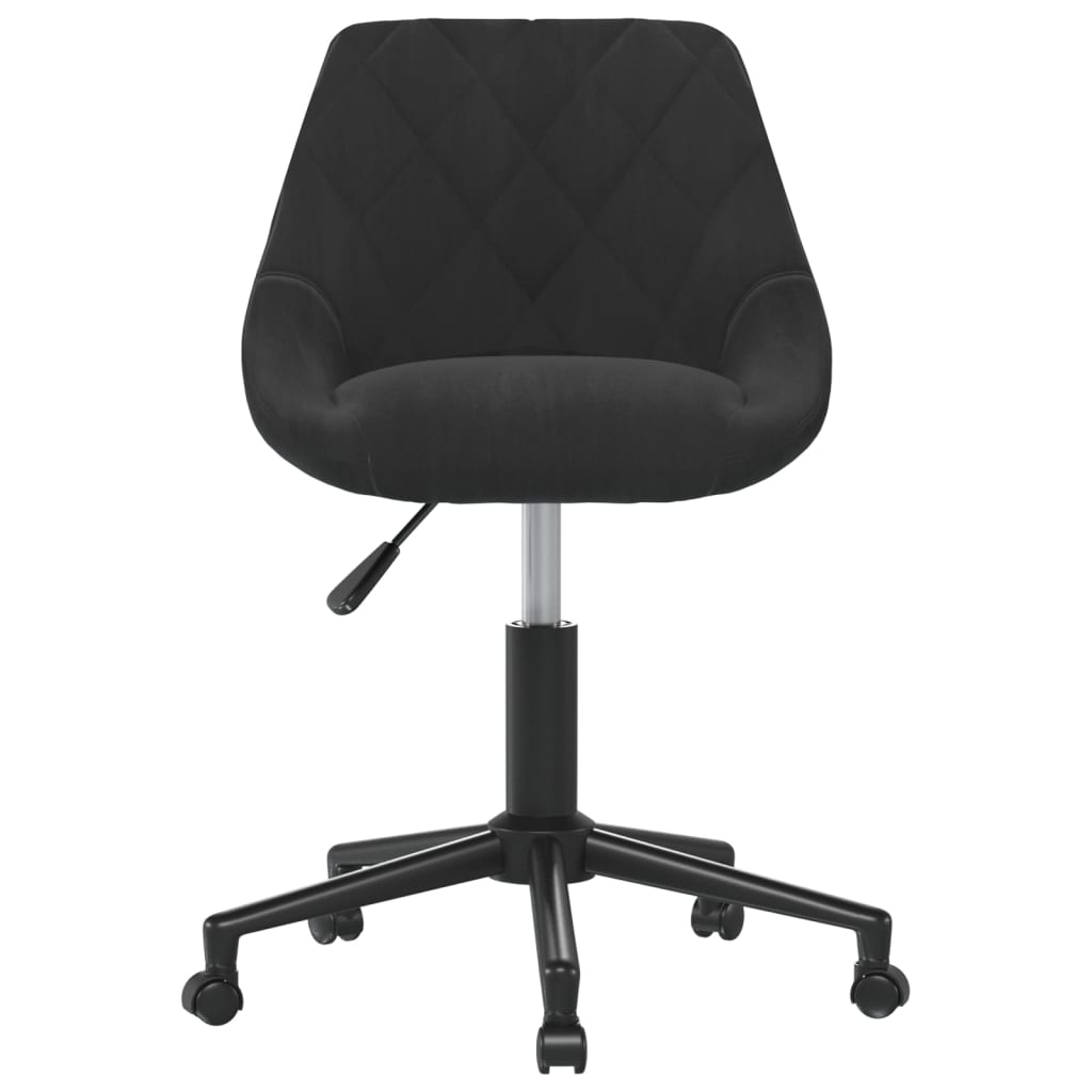 vidaXL Chaise de salle à manger pivotante velours noir